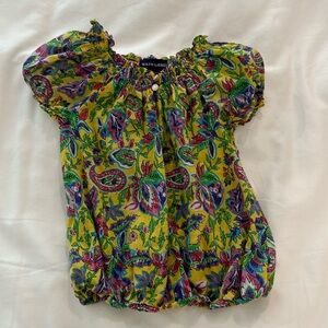 Adorable Paisley Ralph Lauren Top 2T EUC